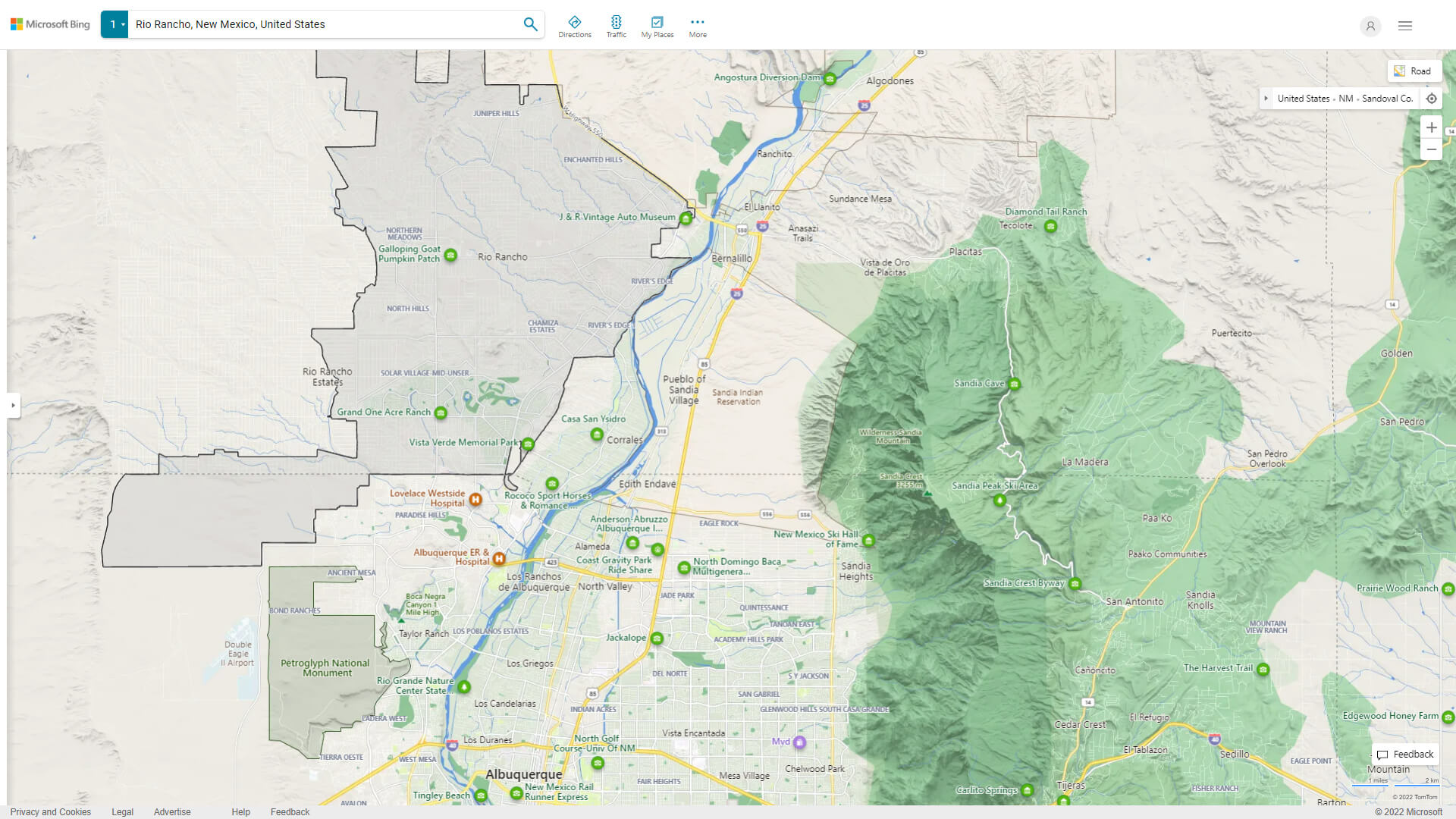 Rio Rancho Detailed Map